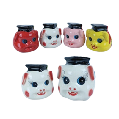 Heo đất quà tặng in logo cử nhân 19x14x17cm KQ-HĐ20