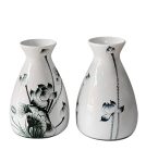 Lọ-hoa-dáng-Giỏ-cua-vẽ-sen-đen-–-men-trắng-–-H22.5