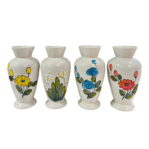 Lọ hoa vẽ hoa – men mộc – H28 Lọ hoa vẽ hoa – men mộc – H28