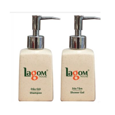 Bình dầu gội vuông nhỏ 250ml - vòi nhựa