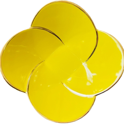 Đĩa sứ men màu