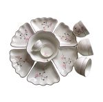 Bộ bát đĩa mặt trời 15 sản phẩm men kem