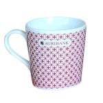 Cốc sứ trắng Bát Tràng - Cốc vát thấp D8.5H10 in quanh cốc