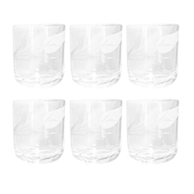 Bộ cốc thủy tinh UG328 – mài hoa