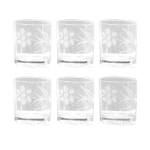 Bộ 6 cốc thủy tinh đáy khía UG350 – mài hoa