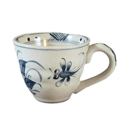 Cốc sứ cafe không kèm đĩa kê Bát Tràng vẽ tay – 200ml