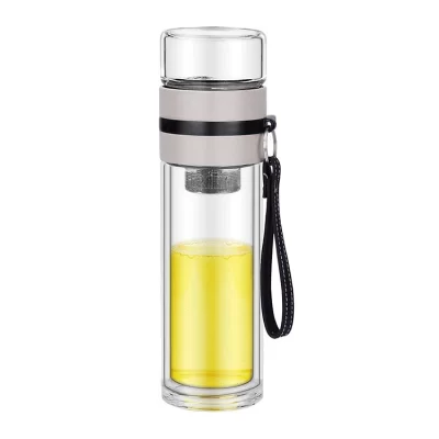 Bình nước thủy tinh dung 2 lớp có khay lọc trà 450ml