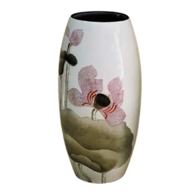 Lọ hoa dáng bom - Sơn mài - H29