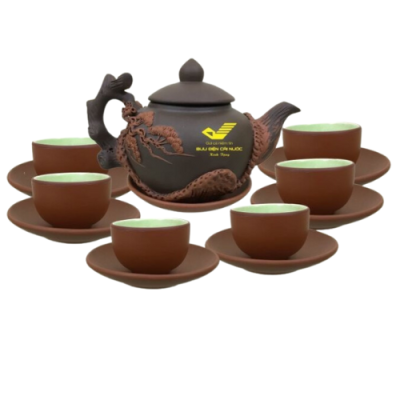 Bộ trà tử sa đắp nổi - 700ml