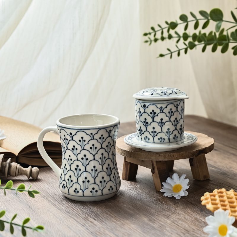 bộ phin cafe sứ Bát Tràng - Vẽ kỹ dáng cao (2)