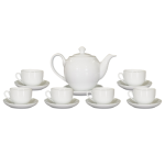 Bộ ấm chén trắng quà tặng in logo thương hiệu Minh Long 650ml KQ-ACT11