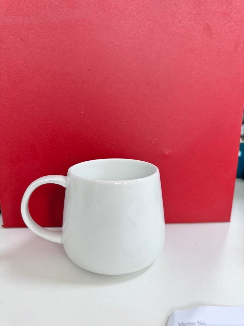 Cốc sứ trắng Bát Tràng- Cốc bầu trắng 300ml