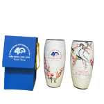 Lọ hoa dáng bom – Men xước 3 –  H27