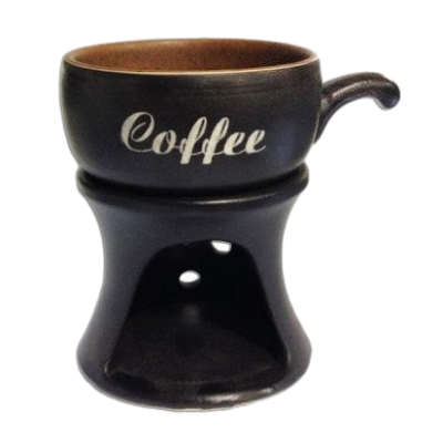 Bộ phin cafe nâu gốm - 02