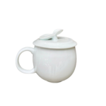 Cốc sứ trắng Bát Tràng  – Cốc nắp táo