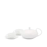 Bộ ấm chén Minh Long quà tặng in logo Anna dáng elip 470ml KQ-ACML07