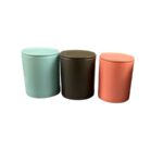 Cốc sứ màu Bát Tràng - Cốc  Nến D8H10 Có Nắp - Màu Mát