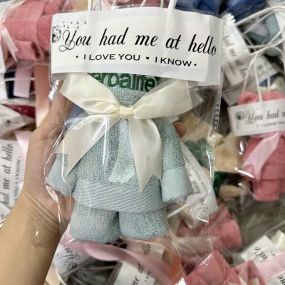 Set khăn mặt 29x49 gập gấu + túi xách