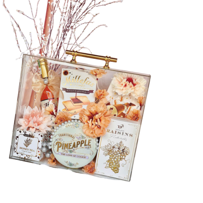 Hộp quà tết 2025 - Set vali hồng