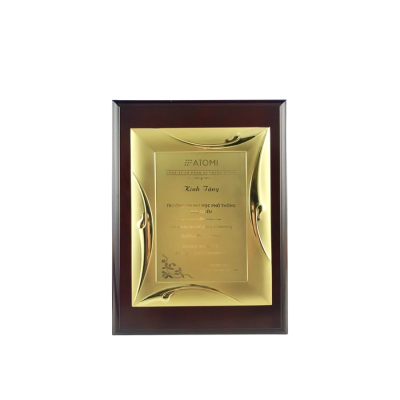 Bảng vinh danh gỗ đồng 07