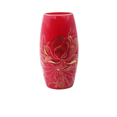 Lọ hoa sen vẽ vàng kim – H28