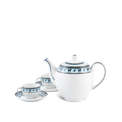 Bộ ấm chén Minh Long quà tặng in logo Camelia họa tiết lộc lạc 800ml KQ-ACML15