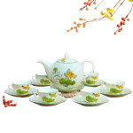Bộ trà men ngọc vẽ tay