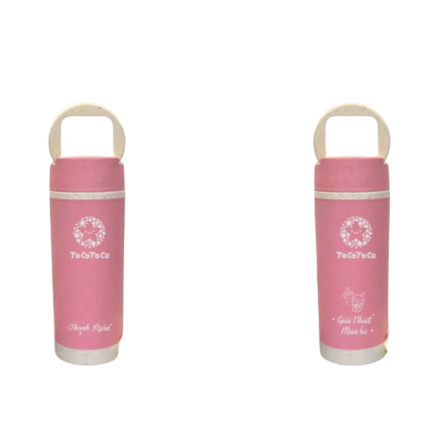 Bình nước nhựa lúa mạch Trung Quốc có quai 400ml