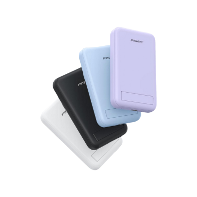PISEN QUICK Magnetic Bracket Wireless Charging Power Bank PD296C-1 10000 (20W) (LS-DY240/Purple) Carton - CN
