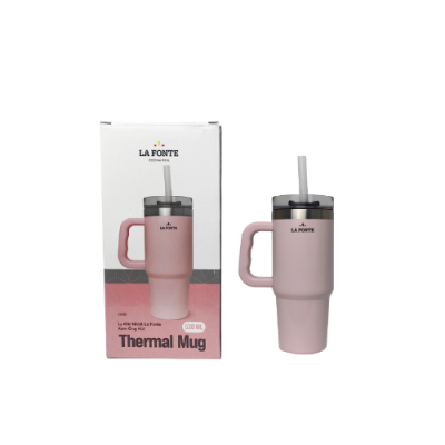 Bình Giữ Nhiệt La Fonte Kèm  Ống Hút-530 ml-014700-PIN