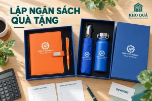 Bộ sổ bút bình ô cạnh bảng ngân sách và khoản dự phòng