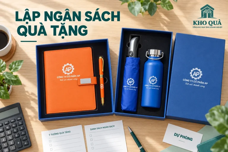 Bộ sổ bút bình ô cạnh bảng ngân sách và khoản dự phòng
