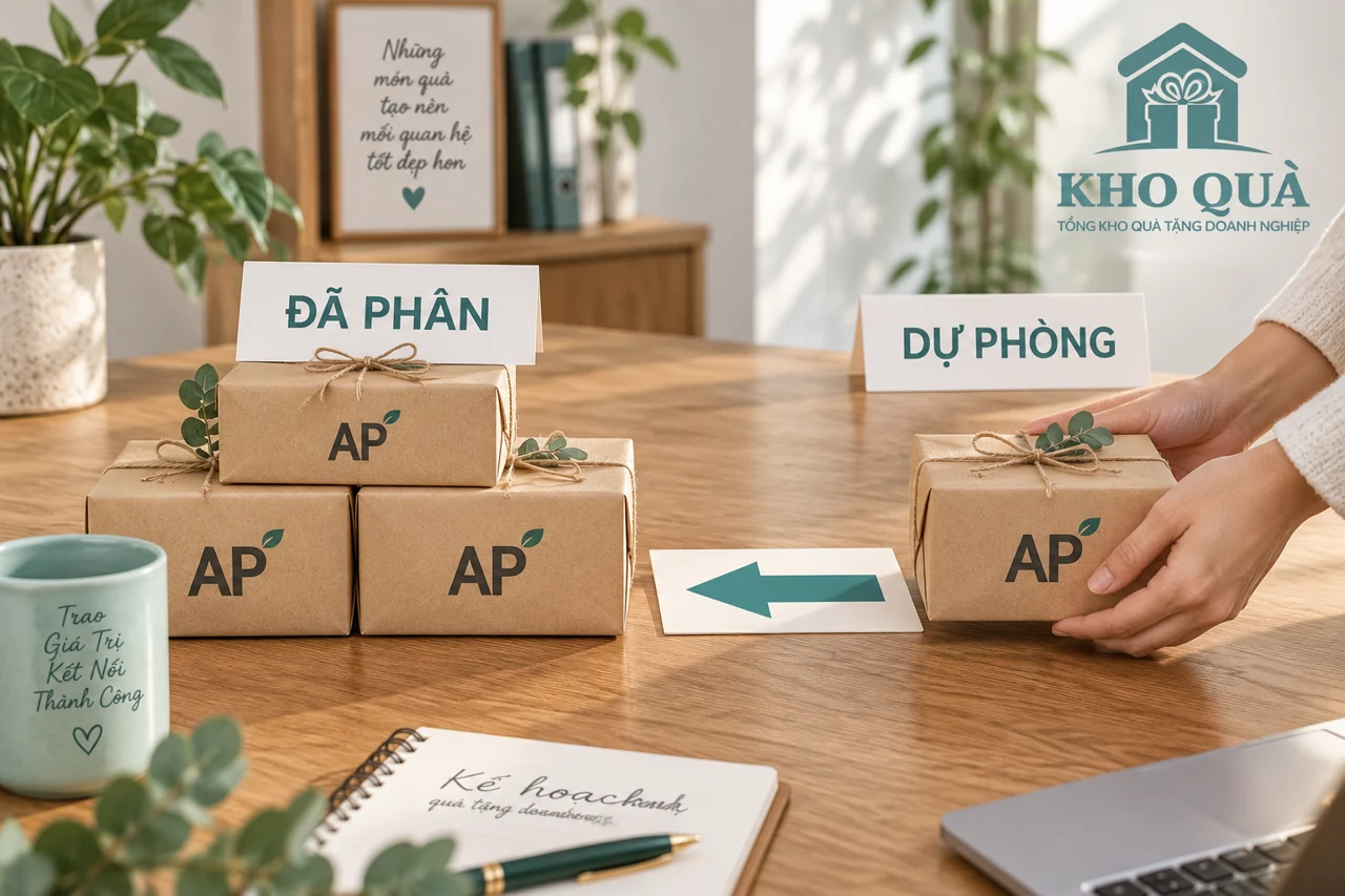 Ba hộp quà đã phân và một hộp dự phòng riêng