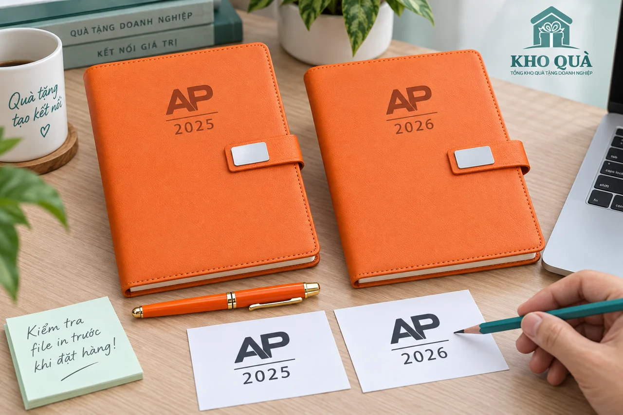 Hai sổ AP năm 2025 và 2026 cạnh bản in cần kiểm