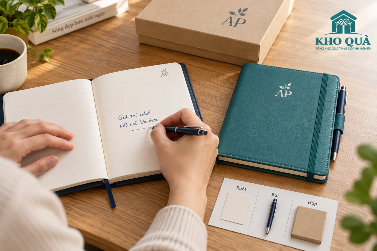 Phương án viết trên sổ và đối chiếu bút cài ở bìa