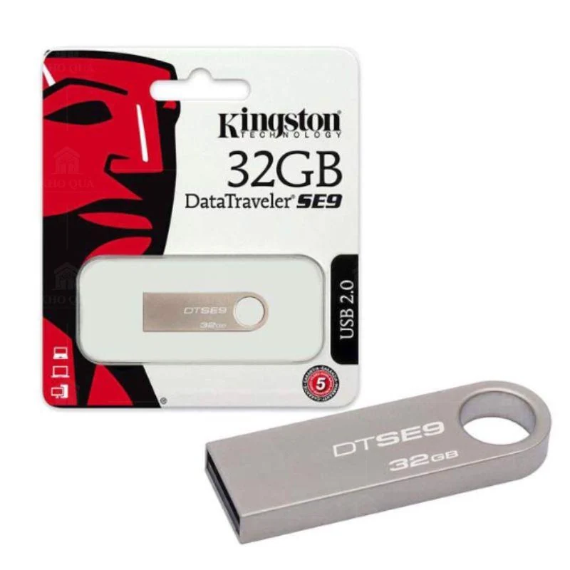 USB kim loại DTSE9 cùng bao bì ghi32GB trong gallery KhoQua