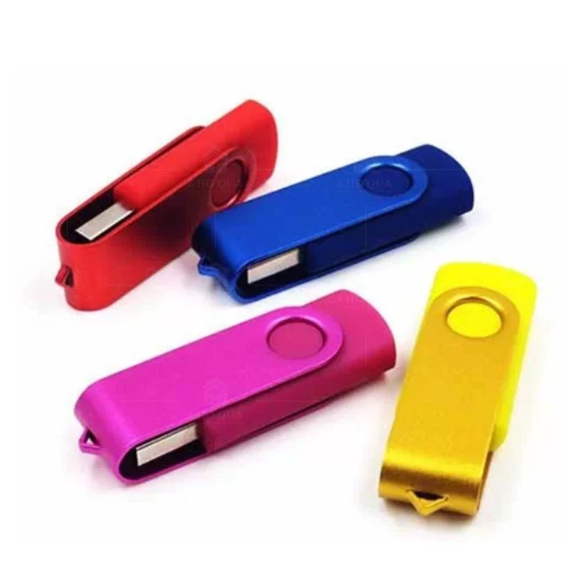 Bốn USB nắp xoay đỏ xanh hồng vàng trong gallery KhoQua