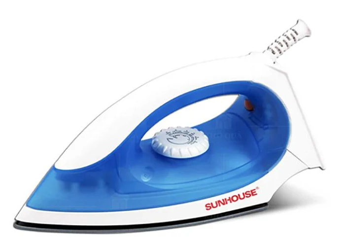 Bàn là SUNHOUSE xanh có núm xoay và tay cầm
