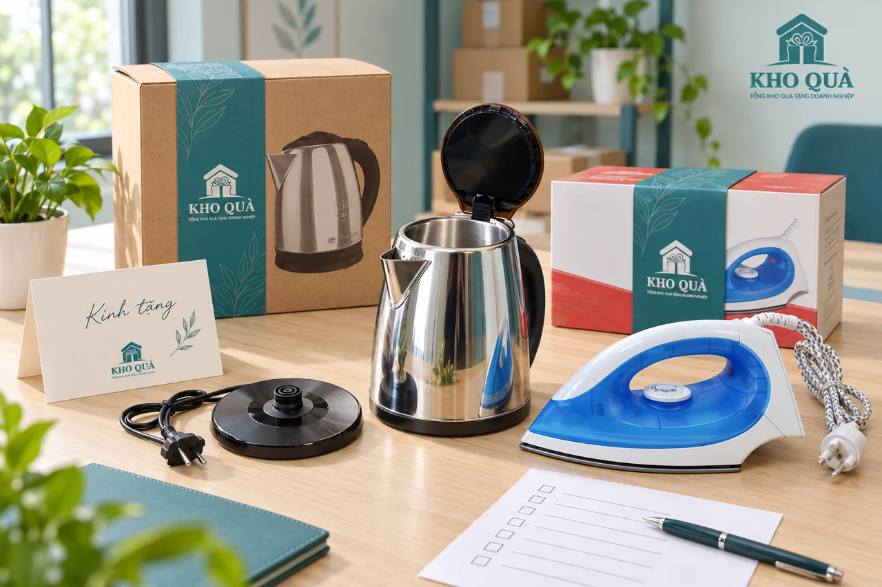 Phương án tổng hợp ấm bàn là và bao gói KhoQua