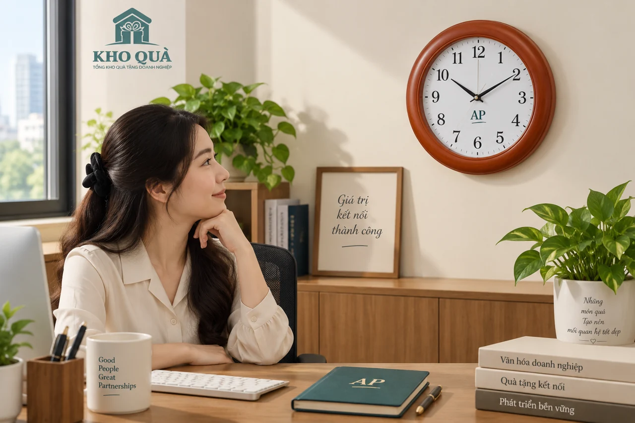 Phương án nhìn đồng hồ in AP từ ghế làm việc trong văn phòng
