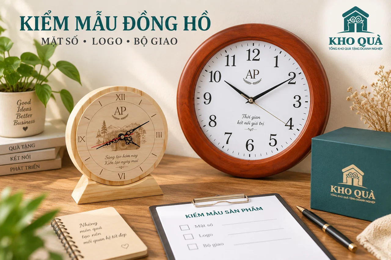 Tổng hợp phương án kiểm mặt số logo và bộ giao đồng hồ quà tặng