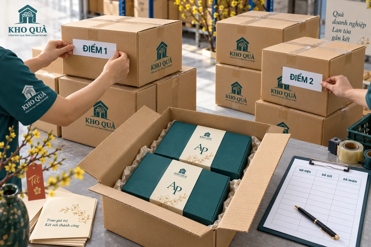 Phương án chia carton theo hai điểm nhận cạnh phiếu đã gửi đã nhận
