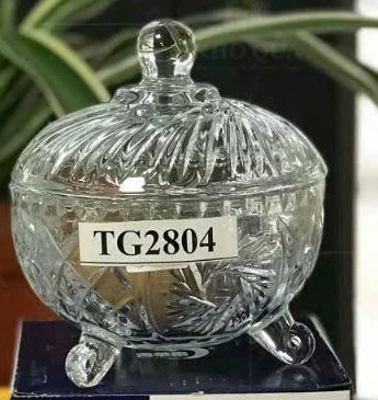 Góc nắp hũ thủy tinh và chân đỡ trong gallery hũ mứt Tết thủy tinh 01