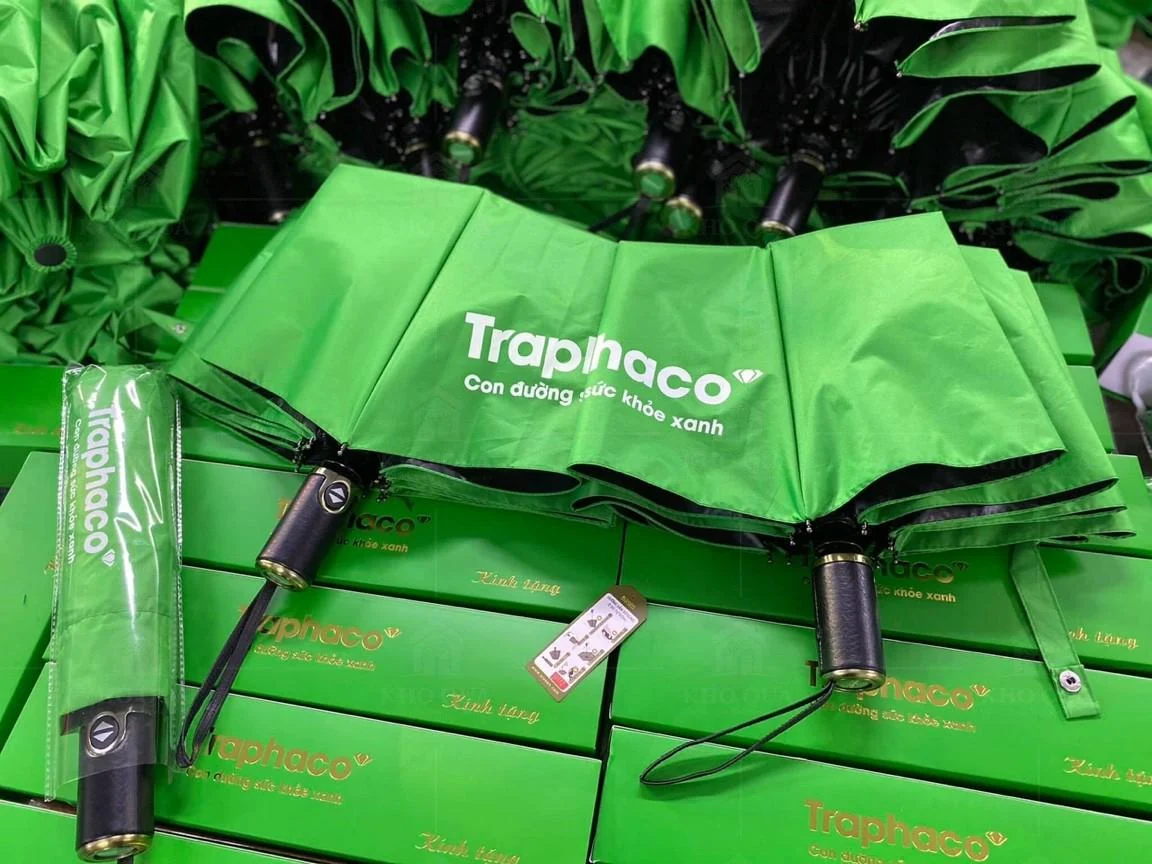 Ô gấp xanh in Traphaco cùng vỏ và hộp trong gallery ô KQ-OD21