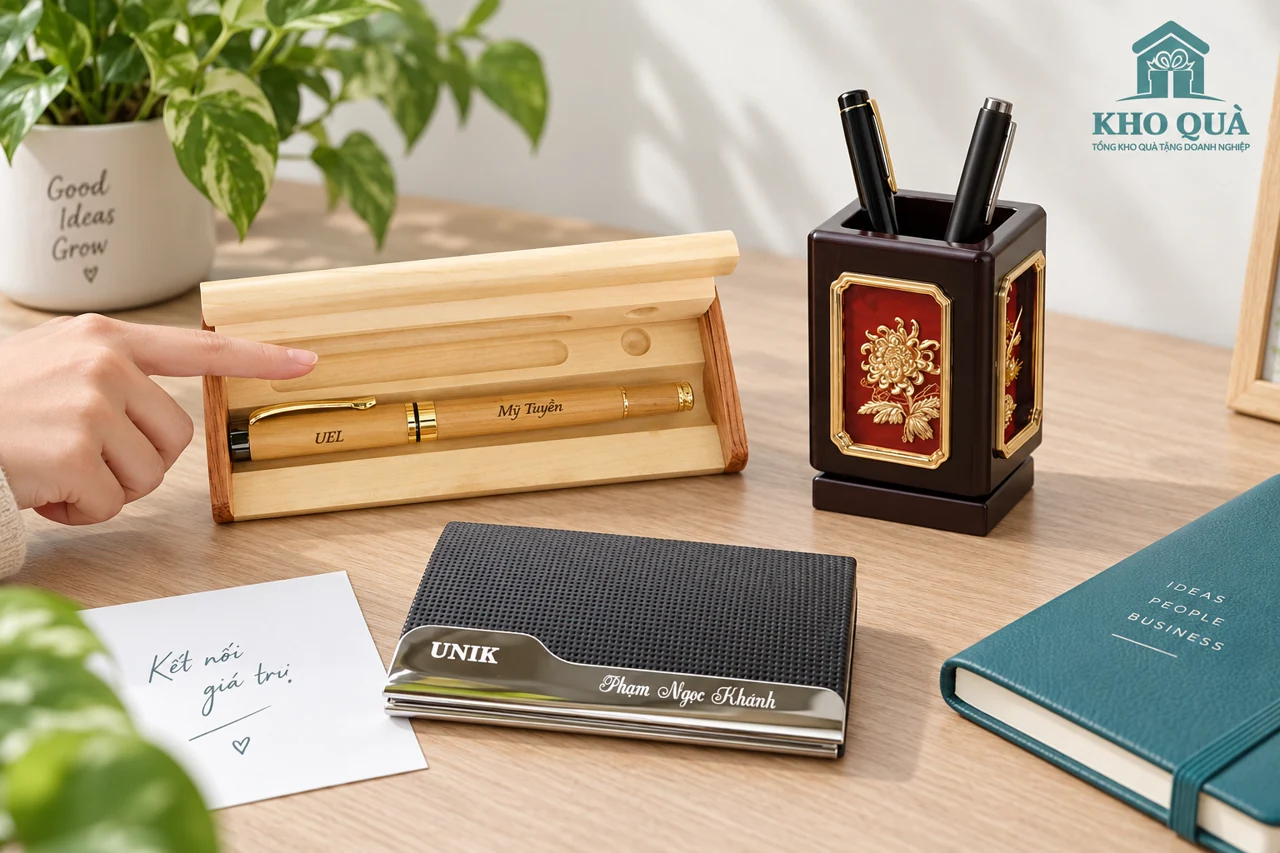 Phương án chọn hộp bút UEL, ống tứ cảnh và hộp danh thiếp UNIK