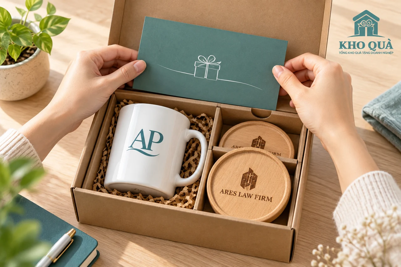 Phương án hộp có một cốc AP và hai lót gỗ ARES LAW FIRM