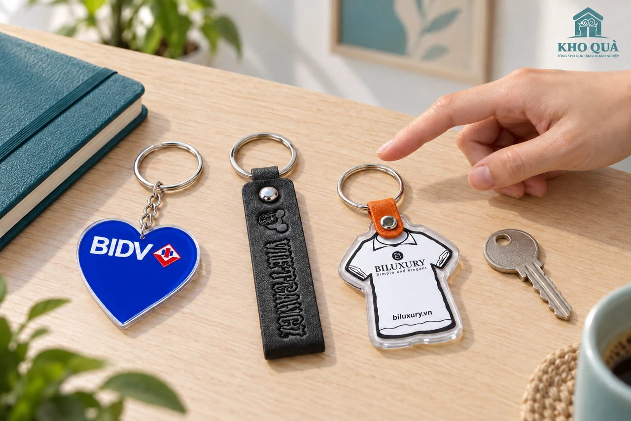 Phương án đối chiếu móc trái tim BIDV, thân dây đen và móc hình áo BILUXURY