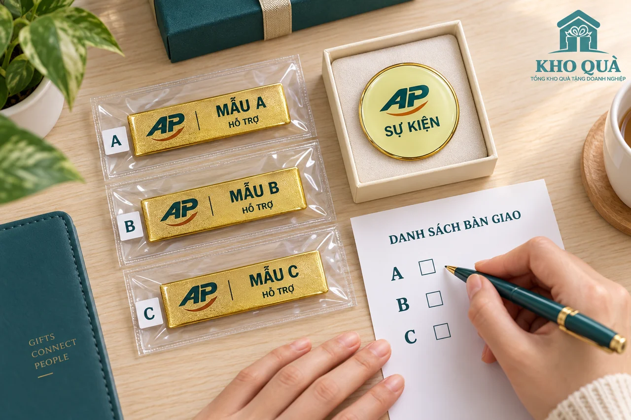 Phương án chia ba thẻ Mẫu A B C theo mã và huy hiệu chung riêng