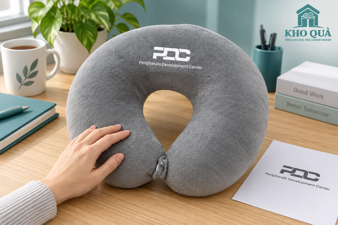 Phương án đối chiếu vùng logo PDC trên gối xám với bản giấy