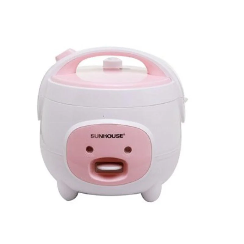Nồi Sunhouse SHD8607W trắng hồng với công tắc cơ ở mặt trước